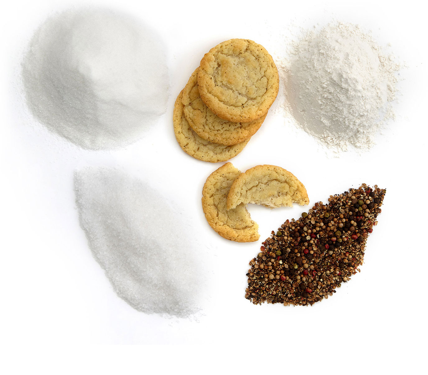 Overhead photo of Olli Butter Cookie ingredients